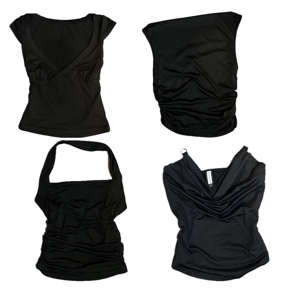 Bundle Of 4 Black Women's Blouses